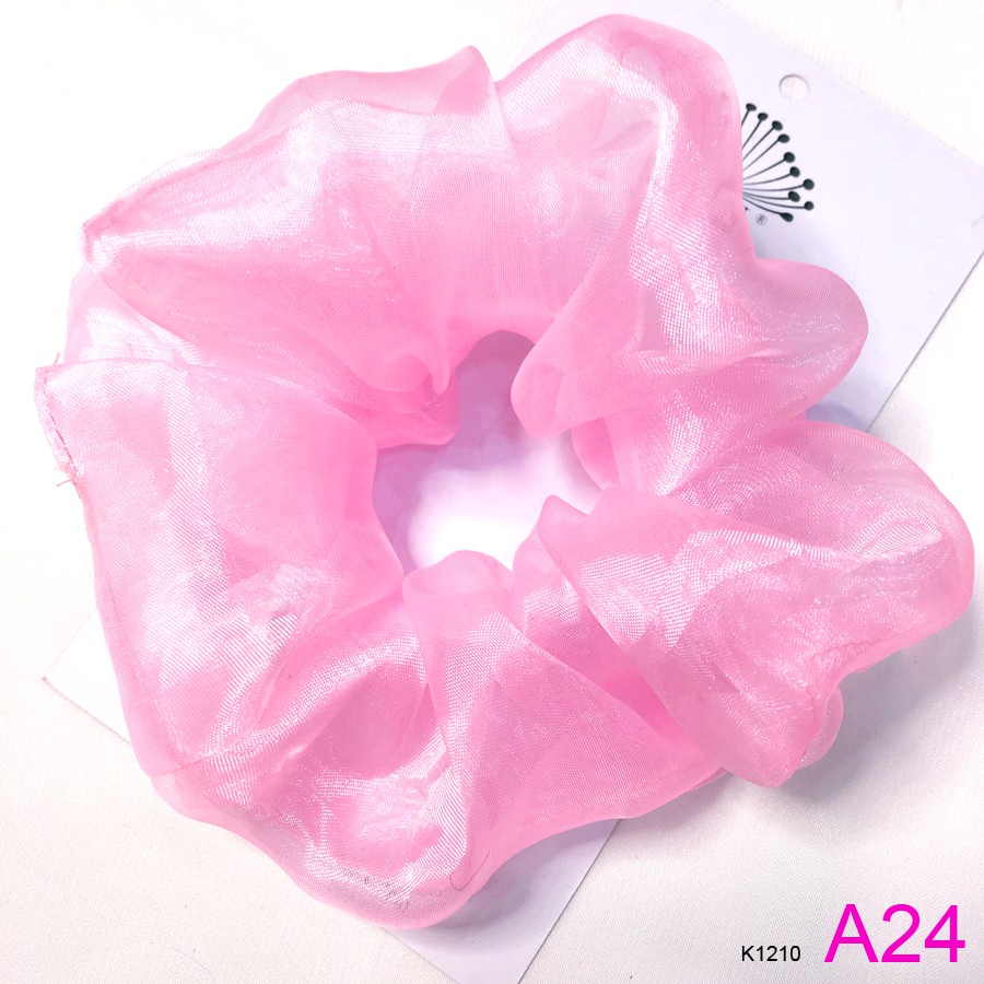 (Ảnh thật) Dây buộc tóc scrunchies voan loại đẹp nhiều màu Orin K1210