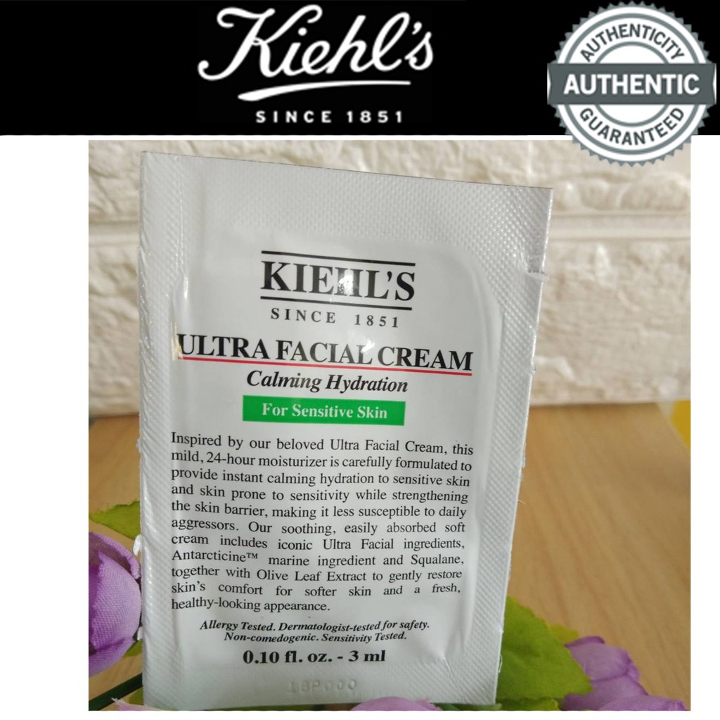 KIEHLS (Hàng Mới Về) Kem Dưỡng Da Mặt Kiehl Ultra Facial Cream Calming Hydration for Sensitive Skin 3ml Làm Dịu Da Cho Da Nhạy Cảm