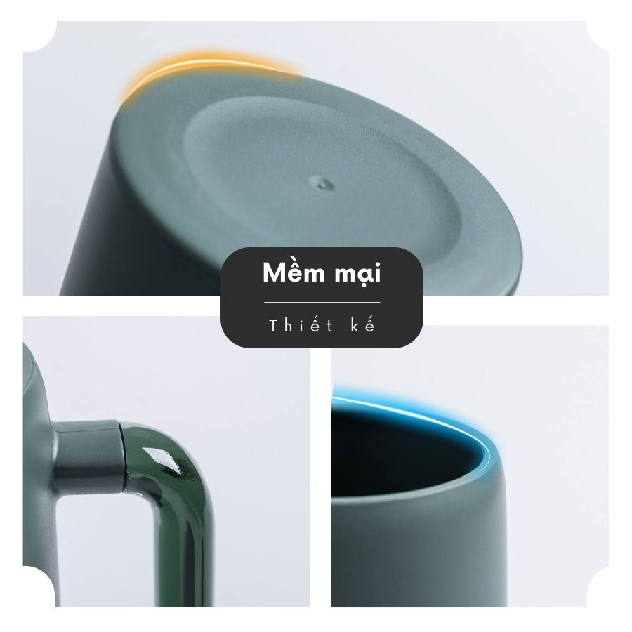 Cốc đánh răng súc miệng có quai FEEKA siêu cute, ly đánh răng đôi phòng tắm có quai nhựa cao cấp