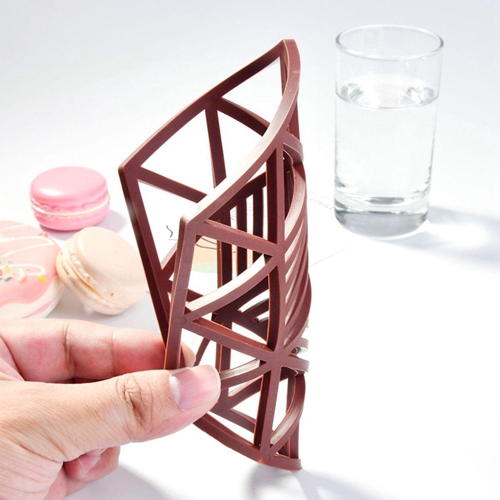 Đế Lót Ly Bằng Silicone Chống Trượt Đa Năng Thiết Kế Hình Học Sáng Tạo