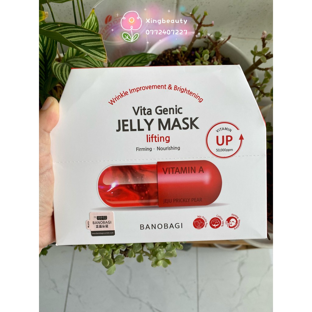 Mặt nạ Banobagi Vita Genic Jelly Mask Vitamin A - màu đỏ (mẫu mới 2021)