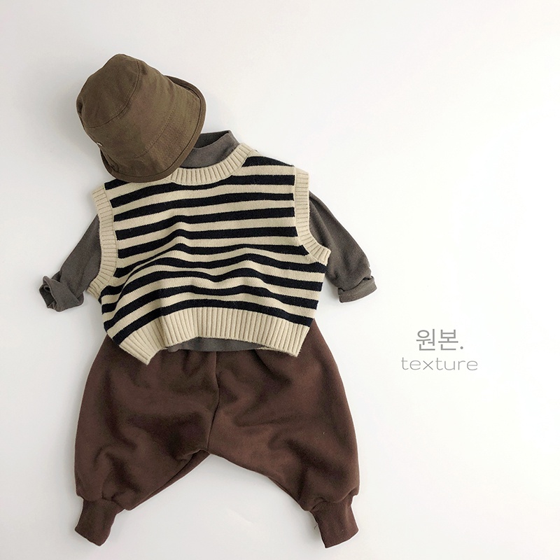 Áo ghi lê len sọc ngang Hàn Quốc dành cho bé trai bé gái size 80 đến 130