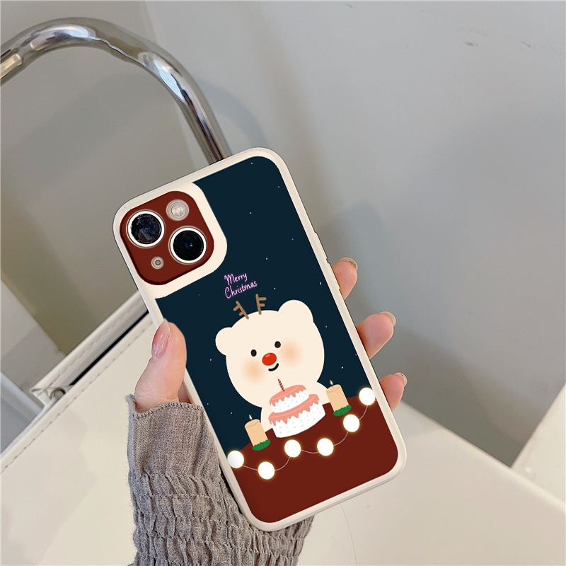 Ốp lưng iphone gấu thổi nến đêm noell từ iphone 13promax 11 promax 12 pro max 6 6plus 7 plus 8 x xr xsmax
