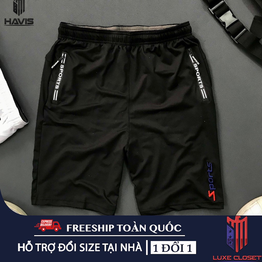 Quần short thun thể thao nam logo thêu Sports cực đẹp QSTD0088