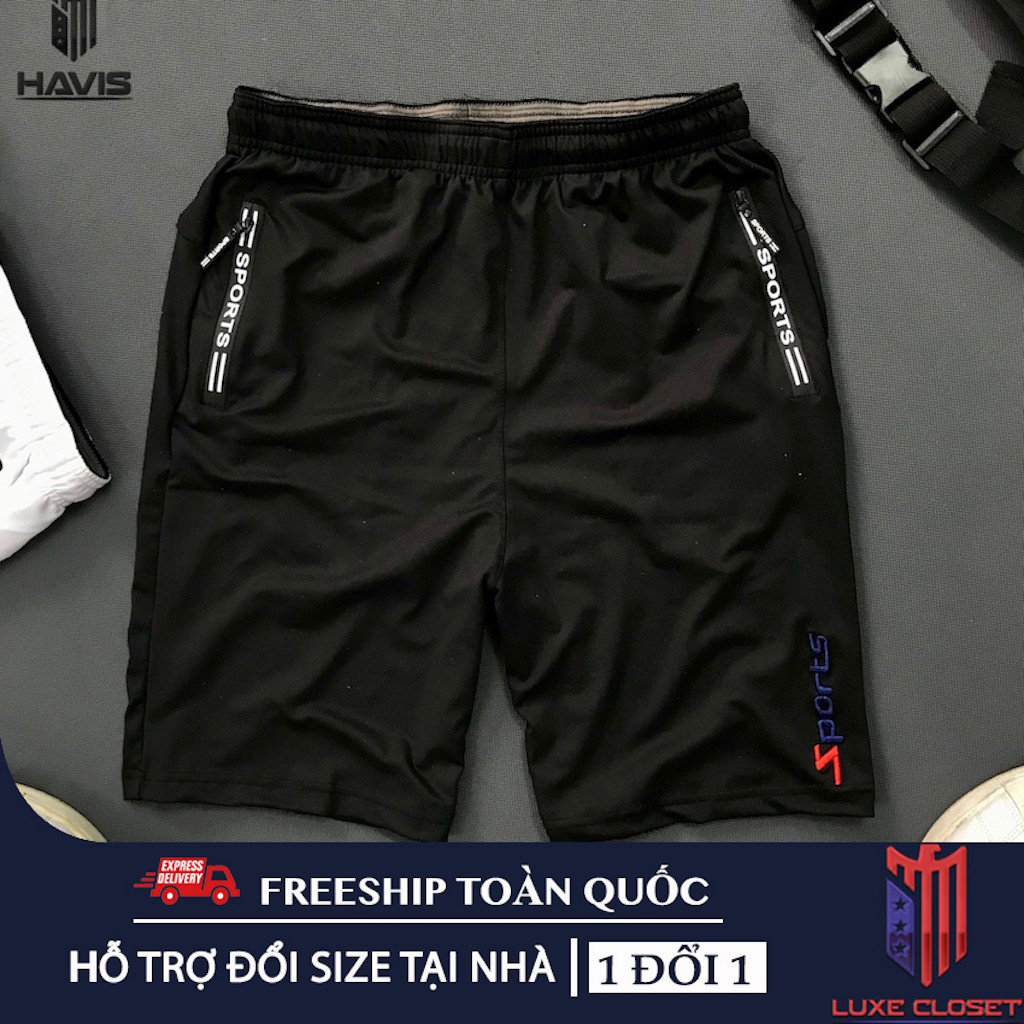 Quần short thun thể thao nam logo thêu Sports cực đẹp QSTD008