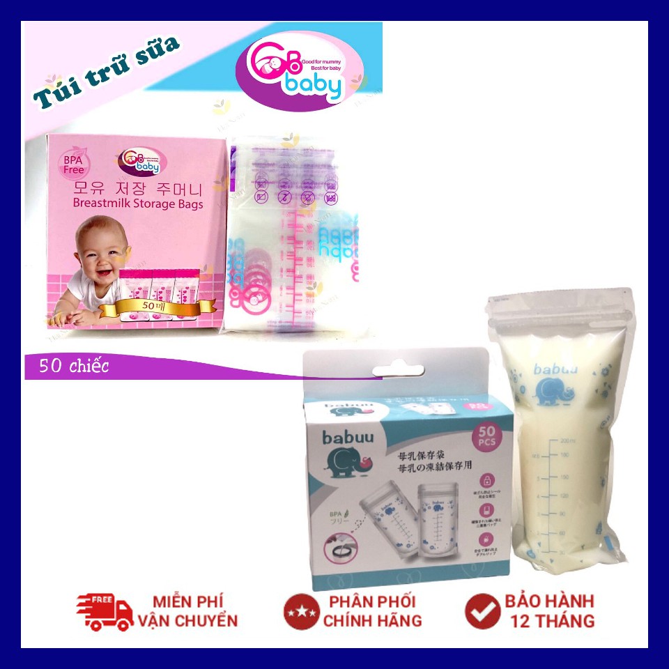 Hộp 50 Túi Trữ Sữa GB Baby 250ml