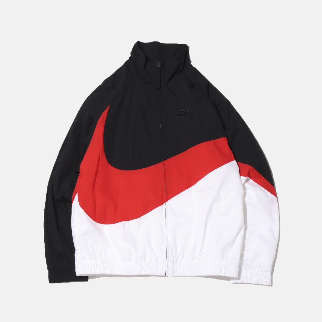 ÁO KHOÁC NIKE SWOOSH WOVEN - TRẮNG / ĐỎ / ĐEN