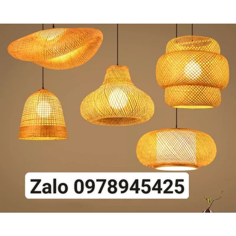 Xưởng sx đèn mây tre đèn tre đèn trang trí mây tre giá tốt