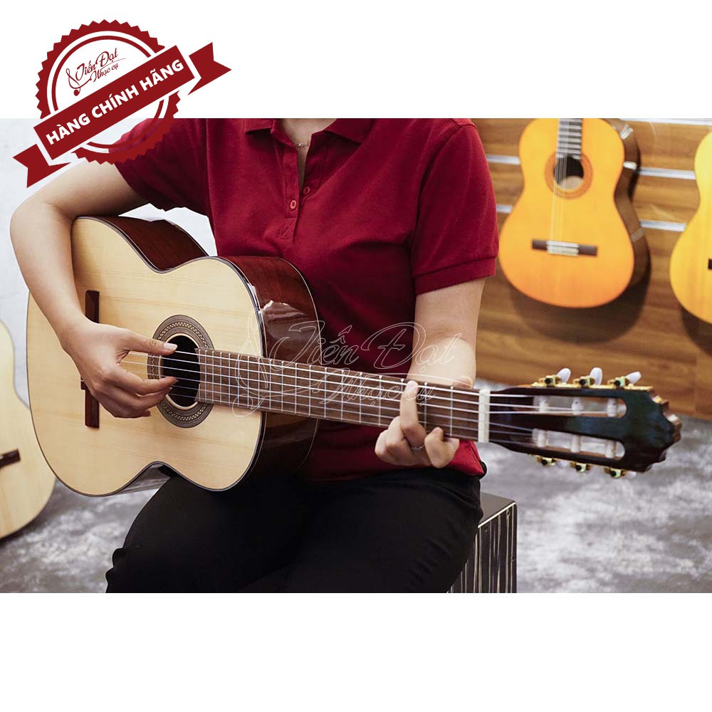 Đàn Guitar Classic Mặt Gỗ Thông Nguyên Tấm Full Phụ Kiện Cho Người Mới Tập Chơi - Full phụ kiện GC - Bảo hành 12 tháng