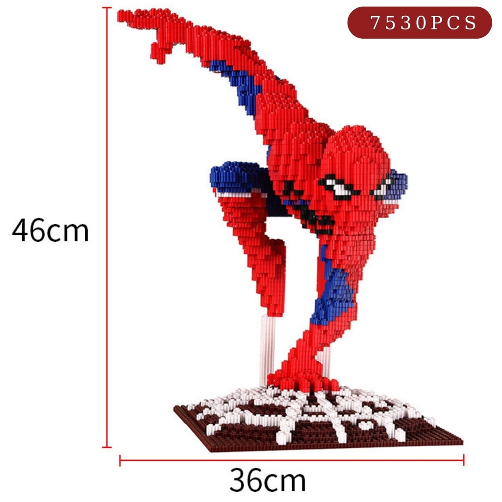 Lego Hoạt Hình Đồ Chơi Lego 3D Lắp Ghép Siêu Nhân Người Nhện Spider man size to & Các Nhân Vật Hoạt Hình Quà tặng PT80
