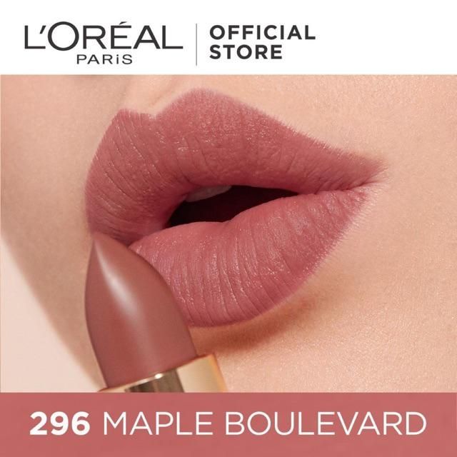 Son Thỏi Mịn Lì L'Oreal Paris Color Riche Matte Earth on Fire 3,7g Hồng Đất 296