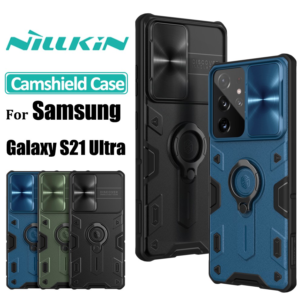 Ốp điện thoại NILLKIN có nắp trượt bảo vệ camera cho Samsung Galaxy S21 Ultra / S21 Plus / Note 20 Ultra / Note 20