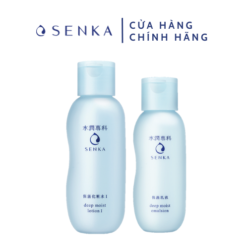 [Mã FMCGMALL -8% đơn 250K] Bộ đôi Nước cân bằng & Sữa dưỡng cấp ẩm chuyên sâu Senka Deep moist Lotion & Emulsion