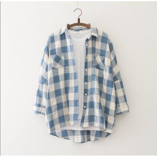 [ORDER] Sơ mi caro dáng rộng