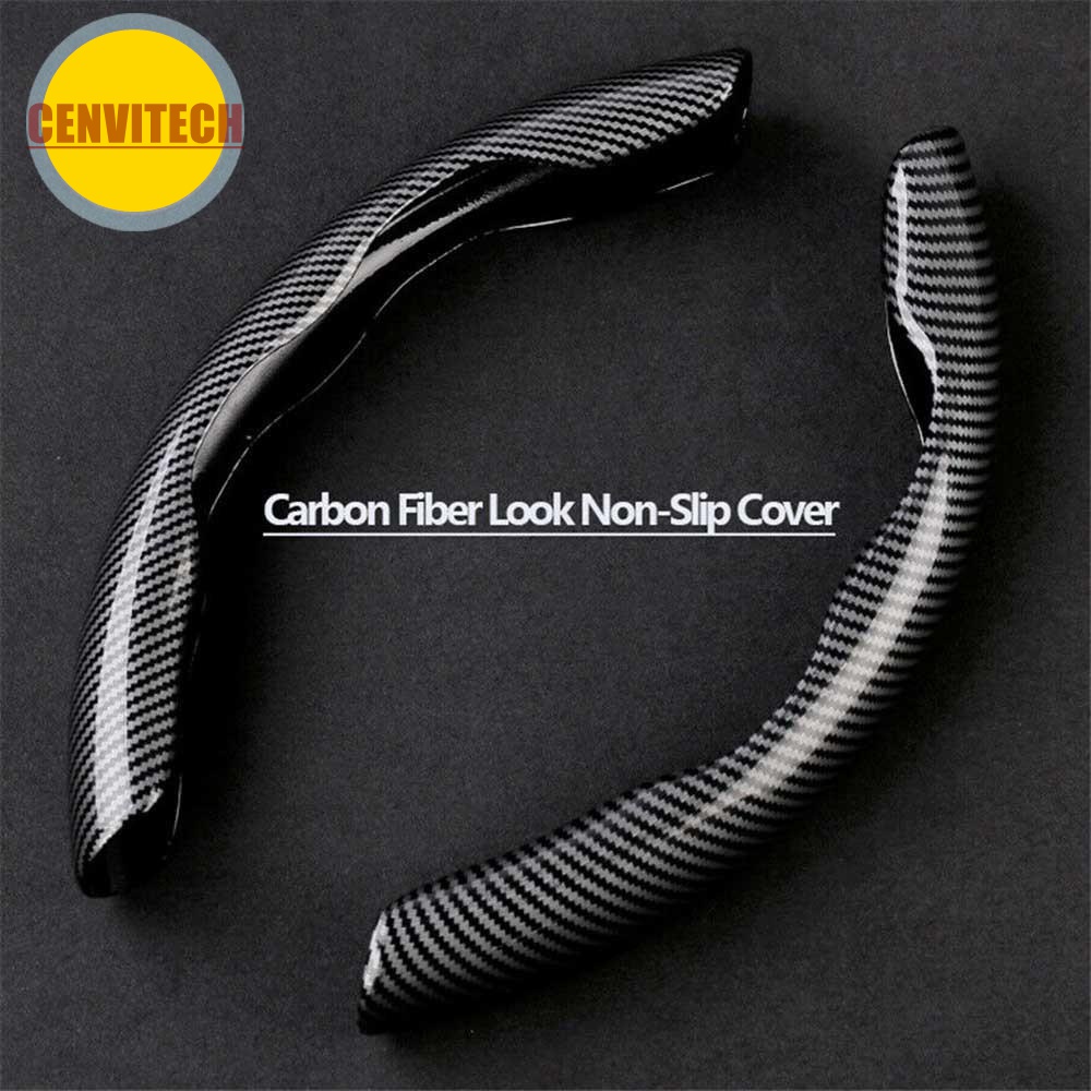 Bộ 2 Vỏ Bọc Vô Lăng Xe Hơi Chống Trượt Bằng Sợi Carbon