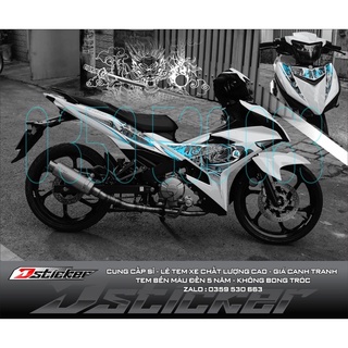 Tem rời Exciter 150 xe bạc - Dragon rồng xanh
