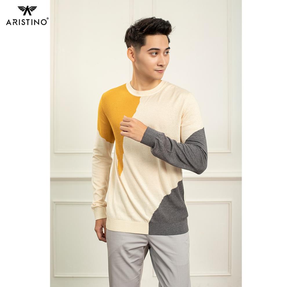 Áo len nam Aristino phom casual trẻ trung, màu sắc tươi tắn - AWO004W9