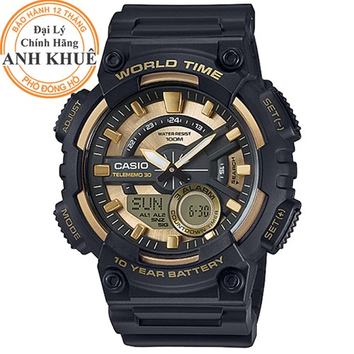 Đồng hồ nam dây nhựa Casio Anh Khuê AEQ-110BW-9AVDF