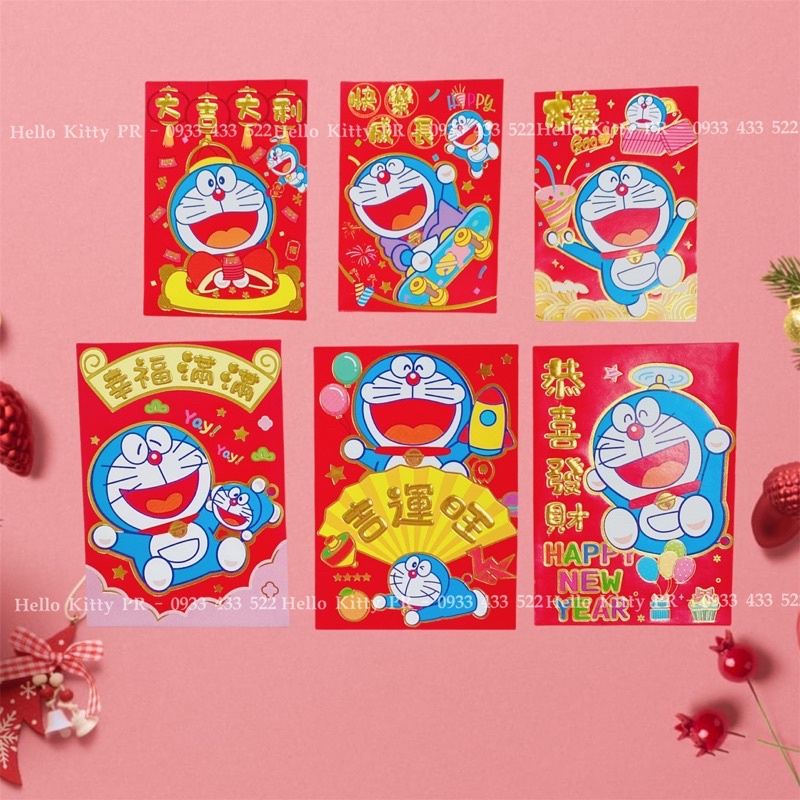 Bao lì xì cao cấp loại dày Doremon Doraemon