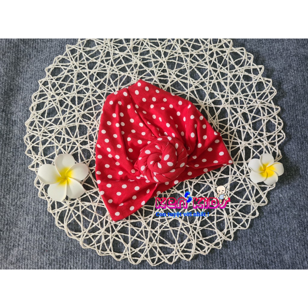 Set 3 Nón/ mũ Turban kiểu Ấn nhiều màu cho bé (7-12kg)