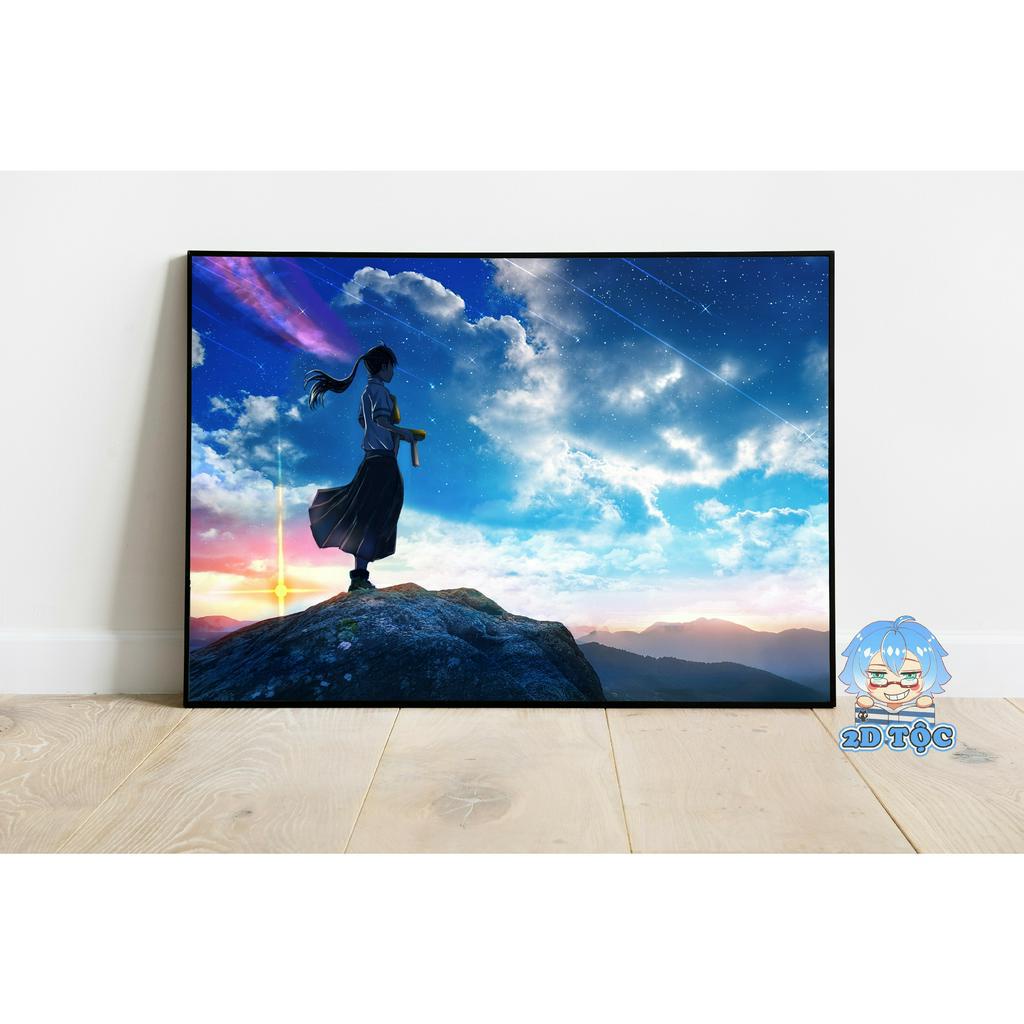 TRANH POSTER A3 Anime Manga Khóa chặt cửa nào Suzume Suzume no Tojimari (2) CHẤT LIỆU GIẤY CAO CẤP - 2D Tộc Shop