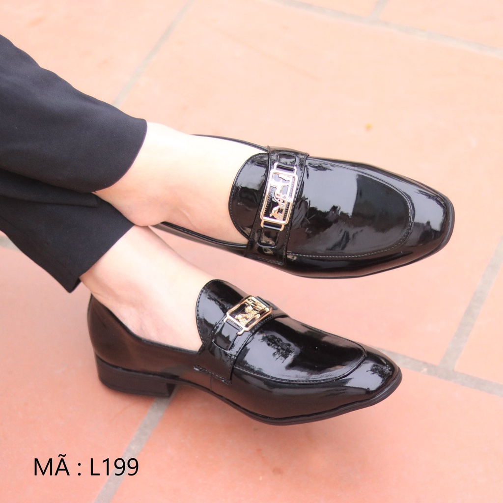 Giày Da nam cực chất xả kho giá gốc mã - giày lười nam -mã l199