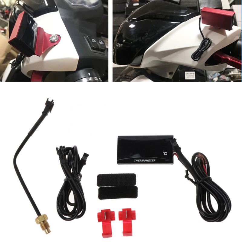Đồng Hồ Đo Nhiệt Độ Nước Có Đèn LED Kỹ Thuật Số Cho Xe Hơi Xe Máy