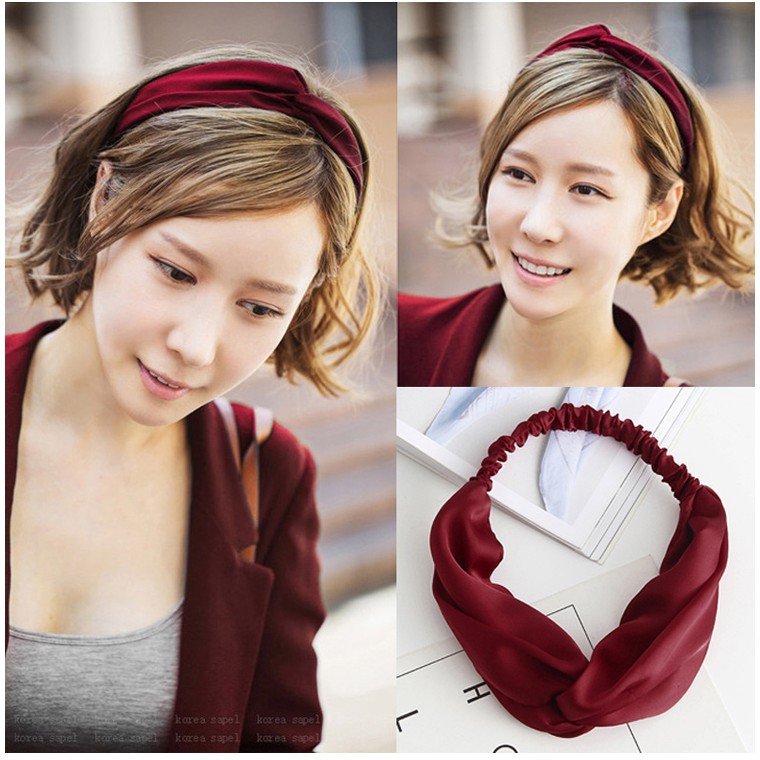 Băng đô turban vải nhung cao cấp, băng đô nhung tienich