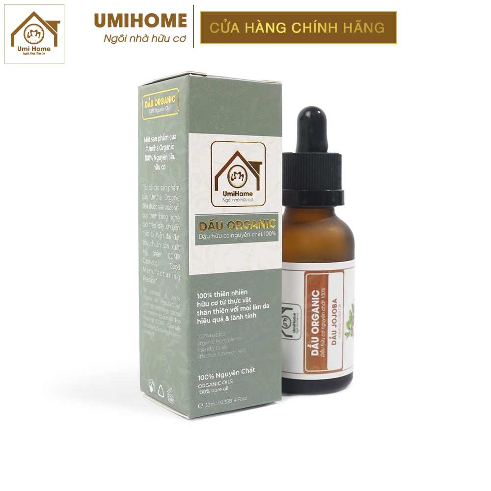 Dầu Jojoba hữu cơ UMIHOME nguyên chất | Jojoba oil 100% Organic 10ML