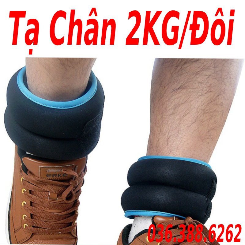 Tạ đeo tay chân tập gym 2kg/đôi phiên bản 5.0 bi sắt siêu gọn và cực êm chân dành cho yoga, bale, múa và thể thao