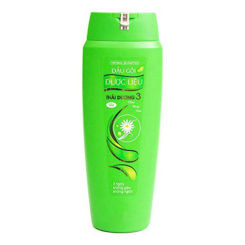 Dầu Gội dược liệu Thái Dương 3 (hương lá) giúp sạch gầu, giúp tóc mềm mượt, mùi thơm tự nhiên