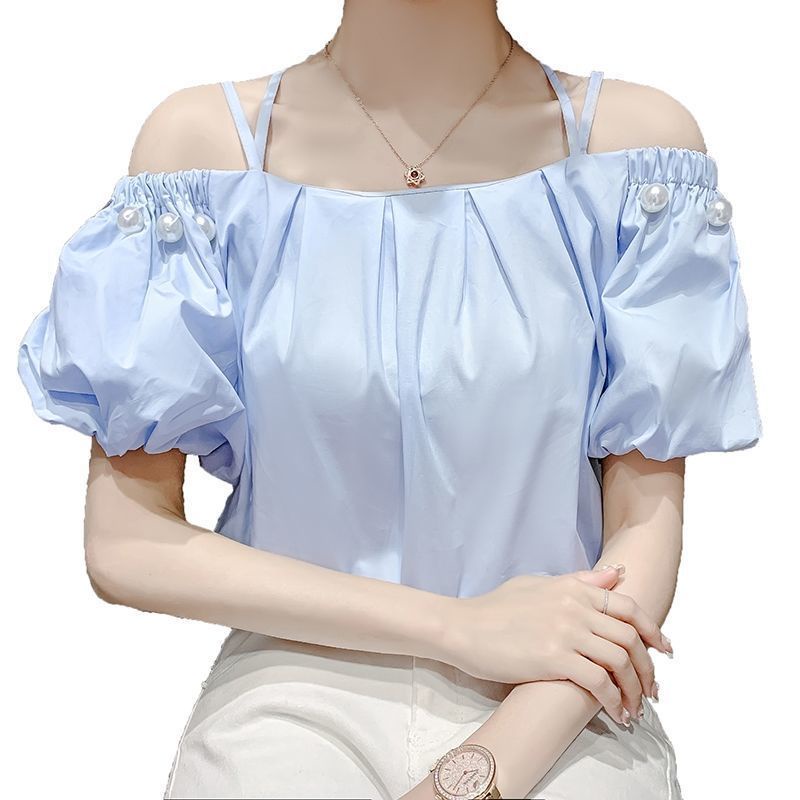 Áo Một Bên Vai Dáng Rộng Phong Cách Hàn Quốc 2022 Thời Trang Cho Nữ