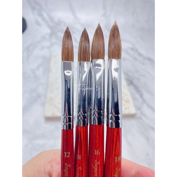 Cọ bút đắp bột lông chuẩn xịn 100% hiệu kolinsky số 12.14.16.18.20.22