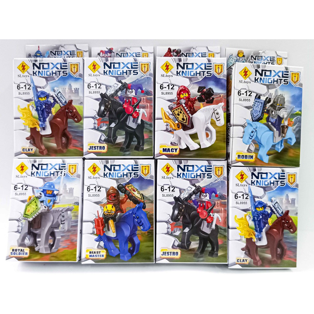 Lego Nexo Knight  Lego Khủng Long Lắp Ráp Xếp Hình Hộp Lego Ninja đi xe moto