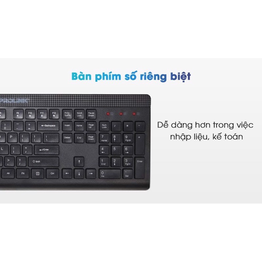Bộ bàn phím và chuột vi tính không dây Prolink PCWM7003 - Hàng phân phối chính hãng