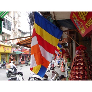 Cờ Phật giáo kích thước 0.7x1m