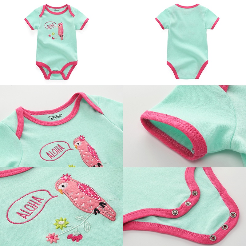 Bộ 3 mảnh áo liền quần cho bé đồ bé gái sơ sinh body bé gái đồ bé gái sơ sinh 0 12 tháng