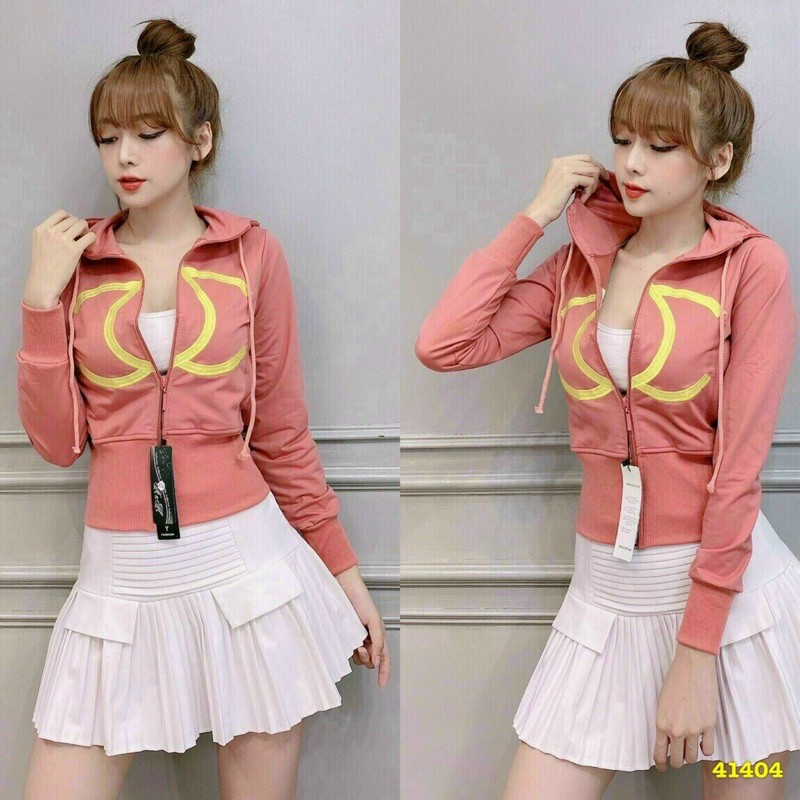 Áo khoác lửng bo eo thiêu