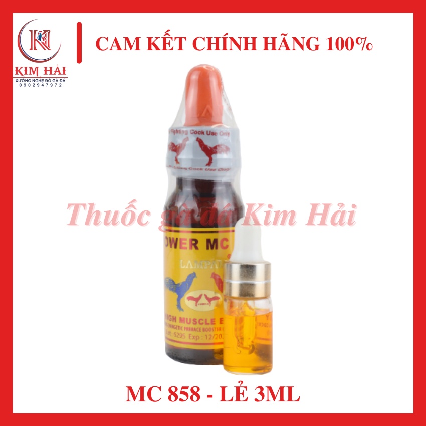 Power mc 858-chiết lẻ 3ml-tăng bo,tải cựa,lì đòn cho chiến kê.