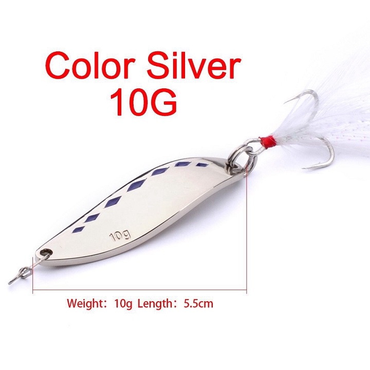 Mồi Câu Lure Thìa Lượn Spoon Chuyên Câu Cá Suối, Cá Mương