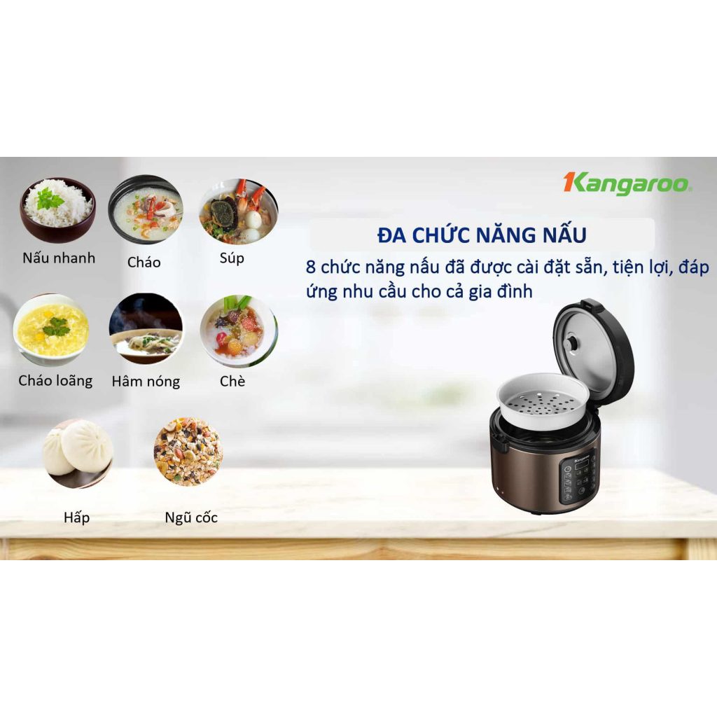 Nồi cơm điện tử 1.8L Kangaroo KG18DR6