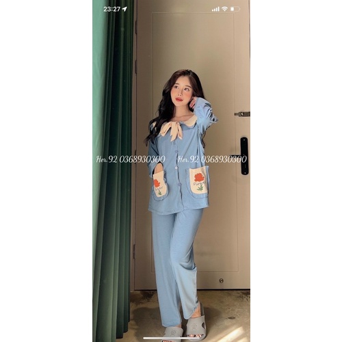 Bộ Pijama Mặc Nhà Tiểu Thư Cho Bầu Và Sau Sinh Dễ Thương