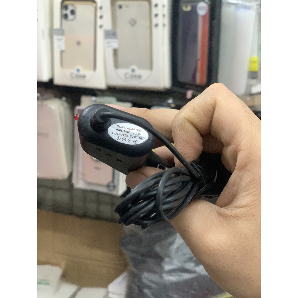 🌟QSD🌟 Tẩu sạc dây nguồn camera hành trình cắm Ô tô V3 Mini MICRO USB MÁY LẠNH chân tròn 5.5*2.5 4*1.8 mm 2 LỖ CHENXIN