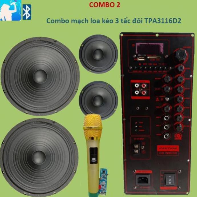 Combo Mạch loa kéo 3 tấc đôi TPA3116D2 2 kênh riêng biệt