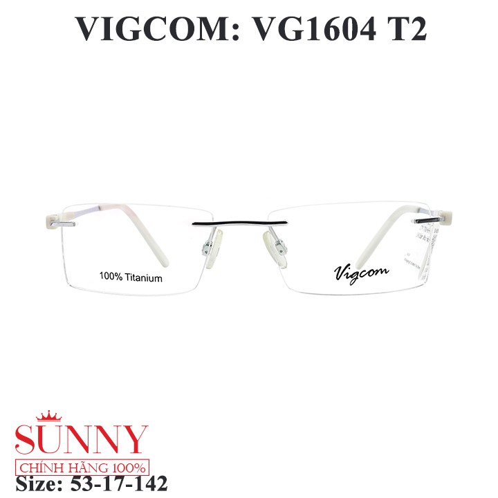 Gọng kính chính hãng nam nữ Vigcom VG1604 màu sắc thời trang ,thiết kế dễ đeo bảo vệ mắt