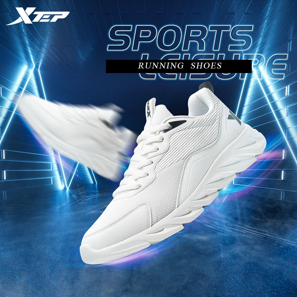 Giày Thể Thao Chạy Bộ Màu Trắng Đen Thiết Kế Đơn Giản Thoải Mái Cho Nam