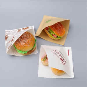 500 Giấy gói Hamburger, Thực Phẩm Không Thấm Mỡ  size 15x15 cm