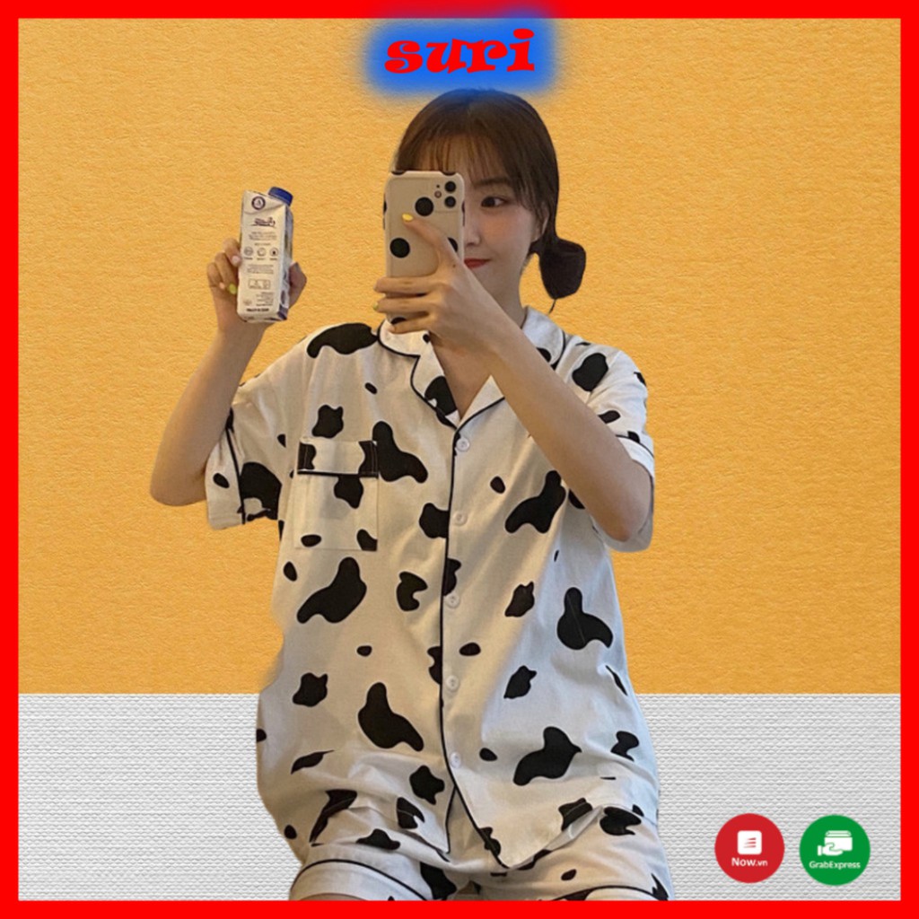 [KĐ-4 Giá Sập Sàn] Bộ Pijama Kate Nữ - Bò Sữa #Đồ Ngủ | Đồ Bộ Nữ | Váy Ngủ | Pijama | Pyjama | Pizama --