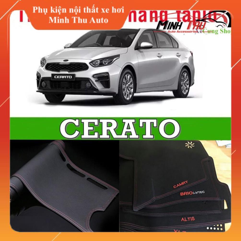 Thảm Taplo xe KIA: K3, Cerato - Da vân Carbon cao cấp