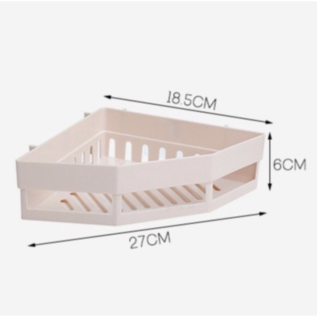 Kệ Nhựa Dán Góc Tường Đựng Đồ Tiện Dụng K19